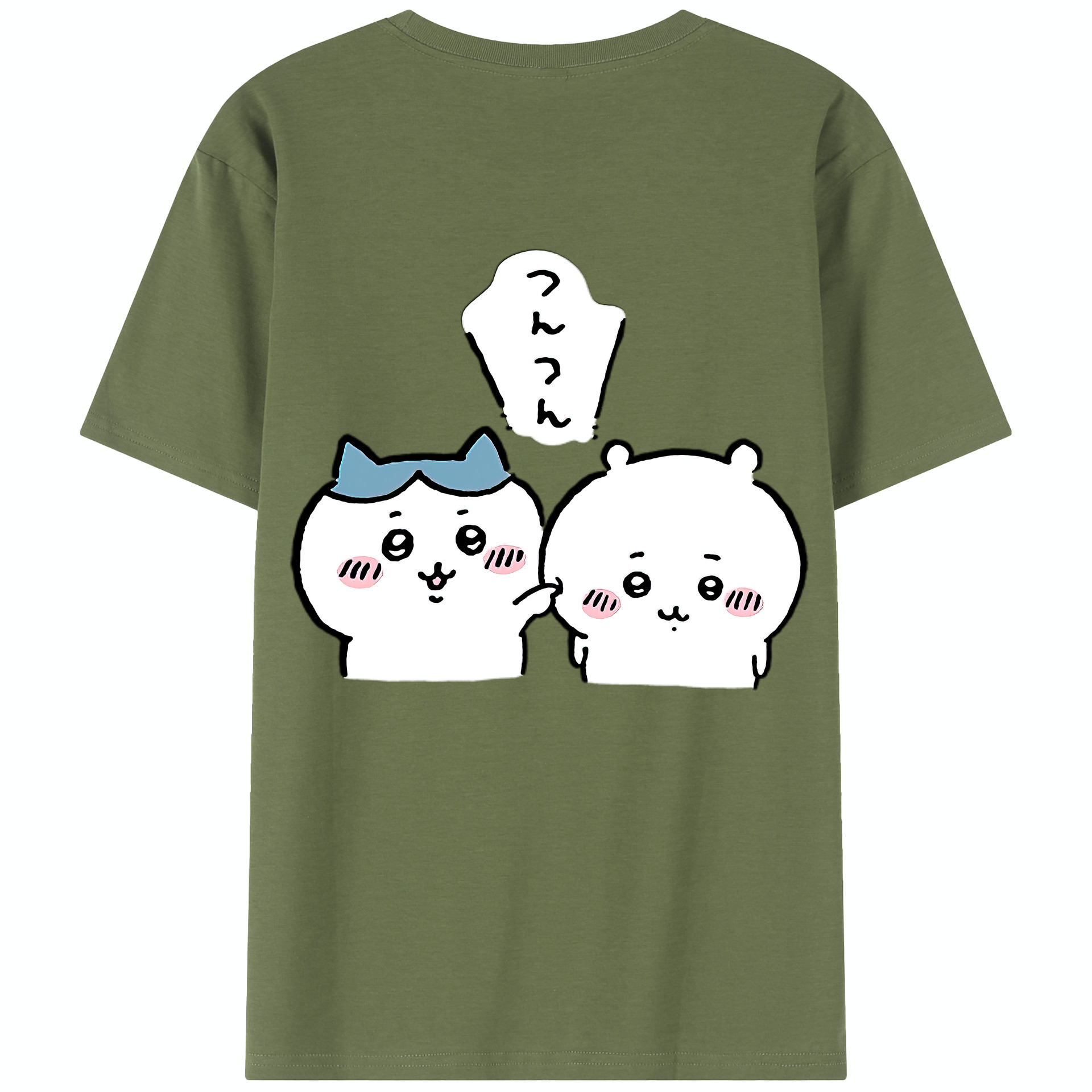 （画像用） ちいかわ ちいかわ Chii-kawa chiikawa 綿100％半袖Tシャツ（背面プリント）